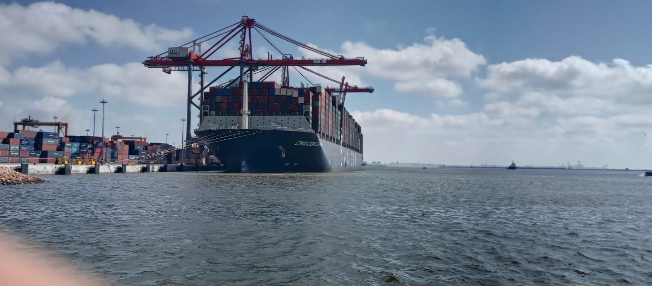Alex port receives giant container terminal CMA CGM ZEPHYR