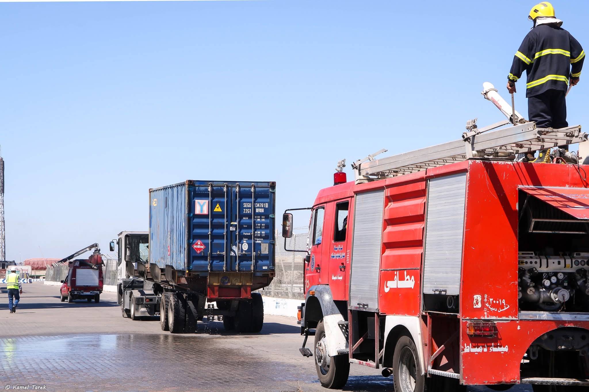 قطاع النقل البحري واللوجستيات يتابع خطط الطوارئ والسلامة البيئية بهيئة ميناء دمياط