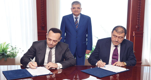 Signing contract for establishment of petrochemical complex at Sukhna with investments two milliard dollars