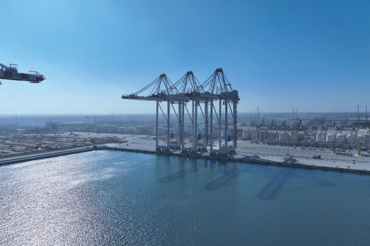 A giant container terminal at Damietta port of capacity 3.5million container annually